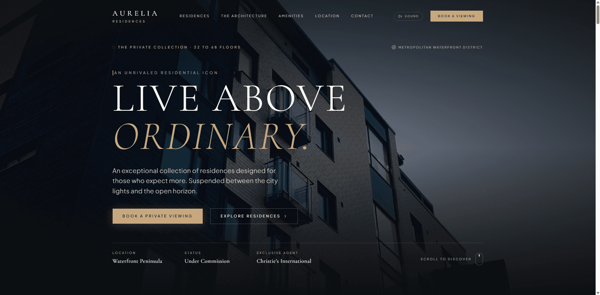 Dự Án Landing Page Bất Động Sản Cao Cấp Aurelia Residences