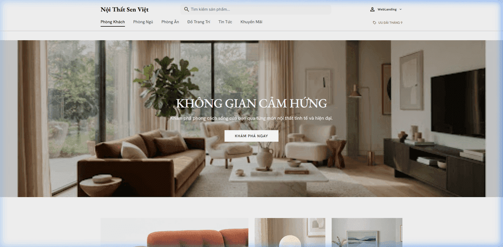 Dự Án Web Thiết Kế Nội Thất Sen Việt