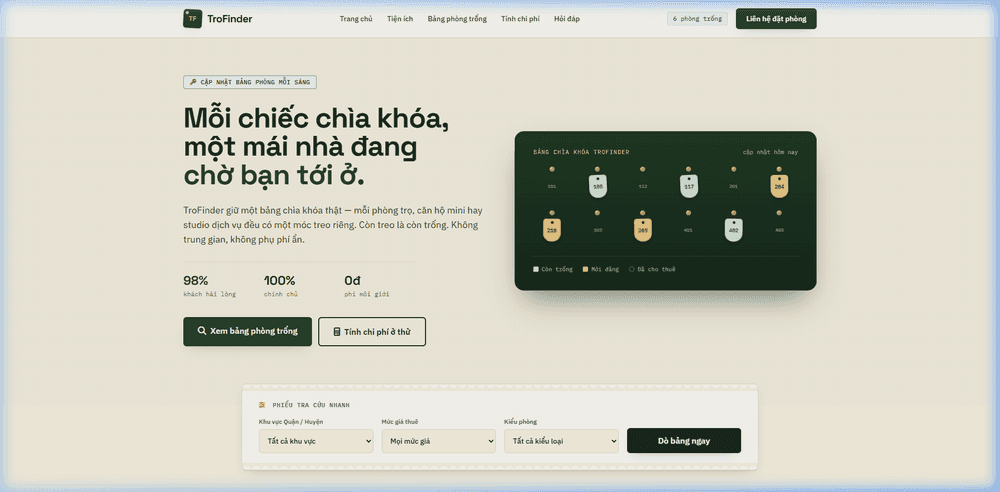 Dự Án Web Tìm Phòng Trọ TroFinder