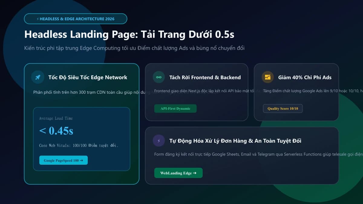 Headless Landing Page: Vũ Khí Tải Trang Dưới 0.5s Năm 2026