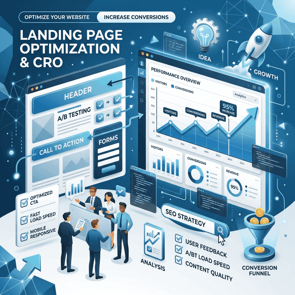 Minh họa Landing Page tối ưu chuyển đổi và hiệu suất