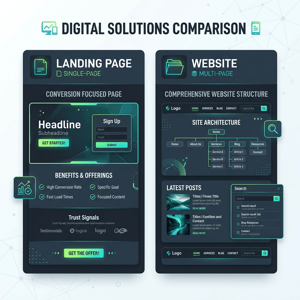Nên thiết kế Landing Page hay Website? Đâu là lựa chọn tối ưu?