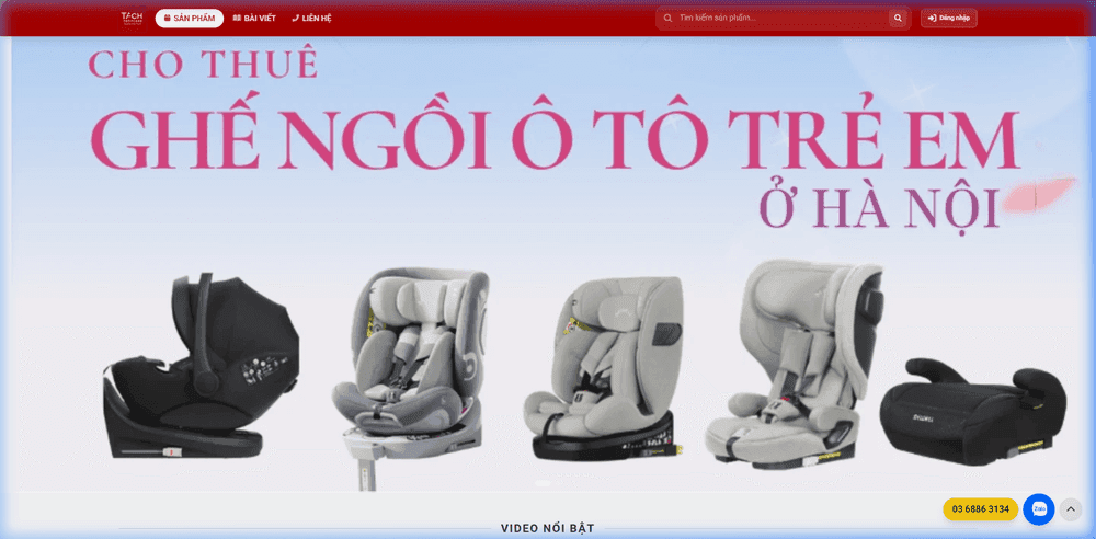 Dự Án Bán Ghế Ngồi Ô Tô Trẻ Em TechCare
