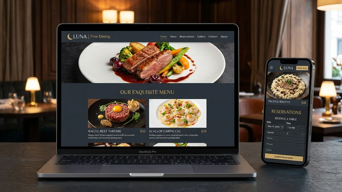 Thiết kế website nhà hàng quán ăn chuẩn SEO tích hợp thực đơn điện tử QR Code và đặt bàn trực tuyến 2026
