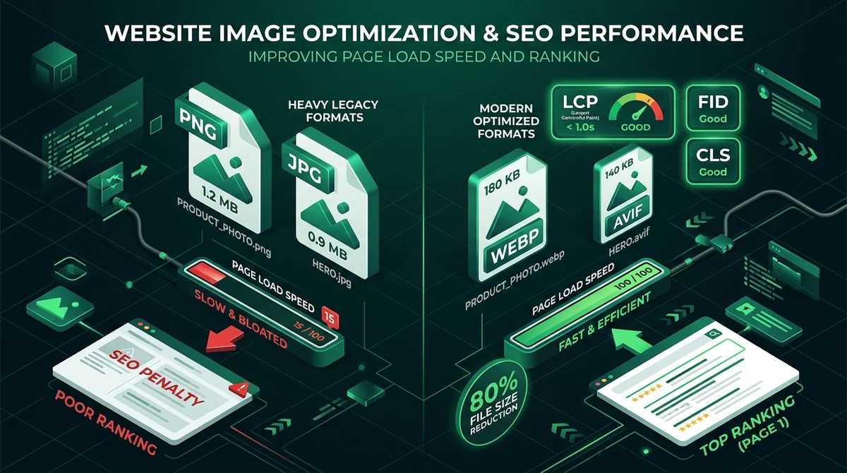 Tối ưu hình ảnh website chuẩn SEO cải thiện tốc độ tải trang và chỉ số Core Web Vitals LCP